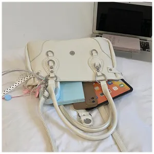 Retro style women handbag large capacity tote bag versatile underarm shoulder bag.