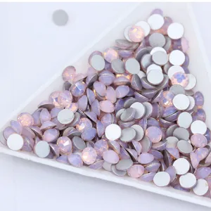 Flatback crystal rhinestones opal nail art diamonds sparkling glass gems for DIY crafts.