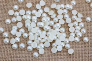 Flatback half round imitation pearls for DIY crafts and mobile phone beauty decoration