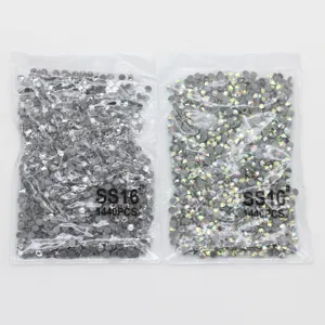 16 Facets Flatback Rhinestones SS16 1440PCS AB Color Clear Crystal DIY Nail Art Crafts