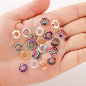 10mm crystal angel ring rhinestone beads detail view for DIY nail art jewelry making