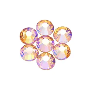 AB color crystal rhinestones round glass flatback DIY nail art main product view