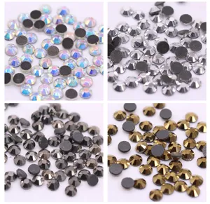 Piedras de estrás termoadhesivas planas para manualidades y decoración de vestidos.