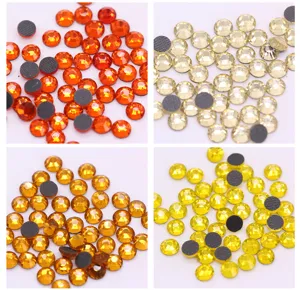 Piedras de estrás hotfix con reverso plano DMC cristales brillantes para ropa DIY y accesorios.