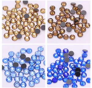 Strass termoadesivos planos DMC para accesorios de ropa DIY artesanía cristales brillantes