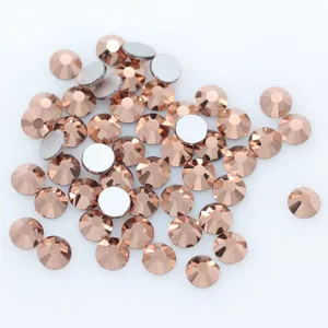 SS34 glass flatback rhinestones for DIY phone case nail art decoration shimmering crystal gems