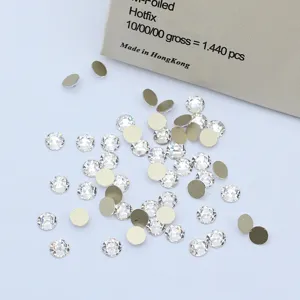 Crystal flatback rhinestones for nail art and phone case decoration, 1440 pcs hotfix gems.