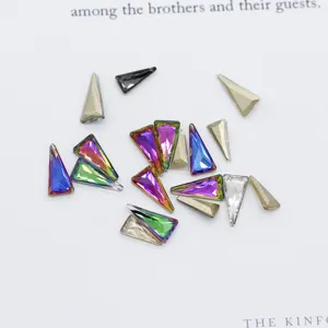 Driehoekige AB kristallen strass steentjes voor nail art DIY, glazen nageldecoratie.