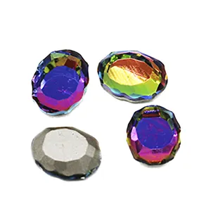 Oval mirror nail rhinestones crystal charms for DIY manicure 3D nail art decorations.