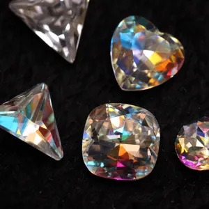 AB bunte Kristall Nagel Strasssteine, ausgefallene glitzernde Glassteine fur Nageldesign Art.