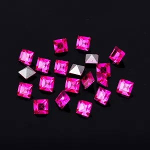 Strass carrés rose à dos pointu pour le nail art et la décoration de bijoux DIY art