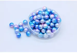 ABS Farbverlauf Perlen künstliche Perlmutten DIY lose Schmuck Accessoires Deko.