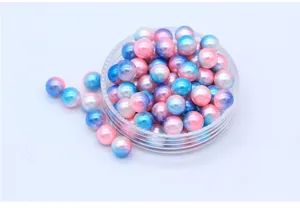 Farbige Perlen mit Farbverlauf fuer DIY Schmuck, bunte Deko Perlen zum Basteln und Füllen.