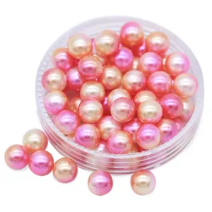 Perline di imitazione ABS sfumate rosa perline sirena per la creazione di gioielli fai da te.