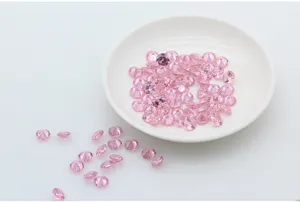 Rosa Zirkonia lose Steine Einzelloch DIY handgemachte Schmuck Accessoires Herstellung 20 Stk.