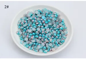 ABS flat back half round mermaid pearls for DIY phone case and nail art decoration crafts.
