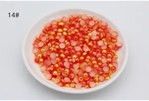ABS flatback half-round gradient mermaid pearls for DIY phone case and nail art decoration 14#