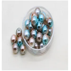 Perle di imitazione forate ABS Sfumatura colorata Accessori per nail art fai da te