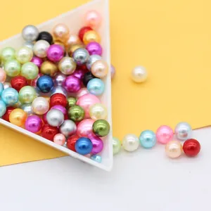 Perles d'imitation ABS colorées en vrac 3-8mm pour bijoux DIY et décoration mariage.