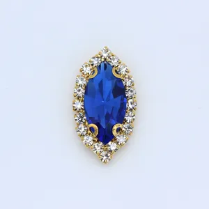 Strass marquise serti griffes bouton verre cristal DIY pour robe de mariee vetements