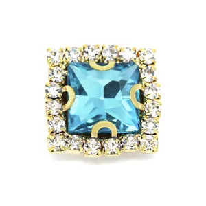 12mm square rhinestone claw drill crystal DIY sewing garment accessory for dress shoes decor