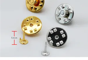 DIY metal brooch pin backs butterfly clutch badge accessories gold and silver 20pcs