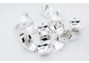 Silver plated metal claw chain connectors for DIY jewelry making findings bulk set