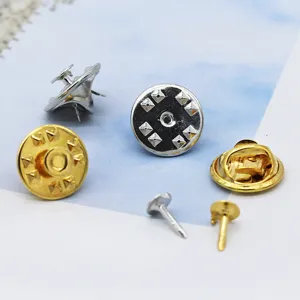 Alloy Butterfly Clutch Pin Backs Tie Tacks With Blank Pins Electroplated Badge Brooch Jewelry Findings For DIY Crafts Making