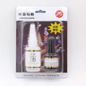Set Attivatore Colla per Strass Unghie Professionale Forte Adesione Pasta per Gioielli per Unghie Finte Strass Strumenti per Manicure