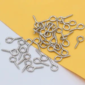 Vis à œil argentées broches à œil crochets autotaraudeurs pour bijoux DIY pendentifs 200pcs
