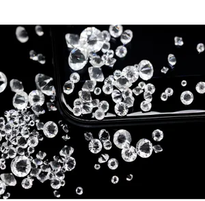 Strass in vetro trasparente con fondo appuntito per decorazione telefono DIY, pietre di cristallo.