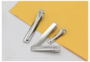 Metall Krokodil Haarklammern Detailansicht, DIY Zubehör für handgemachte Schleifen.