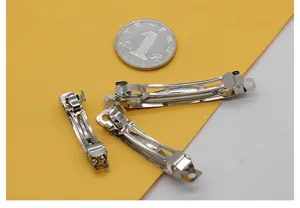 Silberne Metall Haarspangen Rohlinge Federklammern DIY Haarschmuck Basteln Set 20Stk