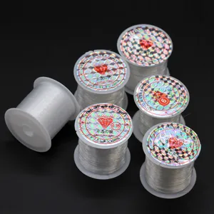 Hilo de Pesca Transparente No Elástico Cordón de Cuentas DIY Hilo de Plástico para Fabricación de Joyas