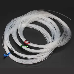 Línea de pesca de nailon transparente y no elástica para accesorios de joyería de cuentas DIY