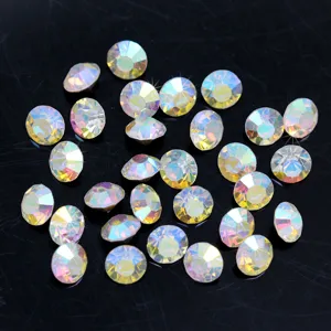 Wholesale Guomao grade glass rhinestones, pointed back multicolored AB crystal DIY accessories.