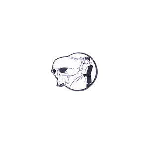 Gotische skelet koppel emaille speld, creatieve horror broche voor Halloween en dagelijks.