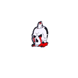 Halloween schedel broche punk gothische horror geemailleerde speld badge voor tas