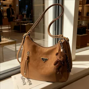 Large Capacity Tote Bag For Women Fashion Trend Casual Shoulder Bag Backpack With Pendant