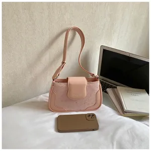 Sac à bandoulière motif étoile rose en cuir PU sac de messager élégant pour femmes
