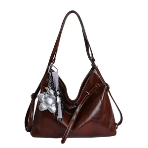 Donna vintage grande capacita borsa tote elegante borsa a spalla alla moda borsetta casual