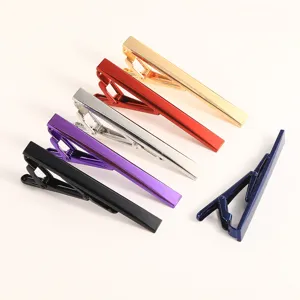 Pince à Cravate en Cuivre Professionnelle pour Homme Motif Géométrique Élégant Costume Électroplaqué Barre à Cravate Métallique pour Bureau Mariage Fête Accessoires