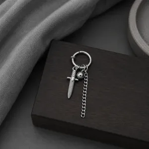 Boucle d'oreilles poignard acier inoxydable style punk streetwear pour femmes hommes