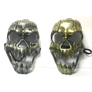 Halloween Full Face Skull Mask Retro Vintage Creepy Scary Costume Prop For Haunted House Party