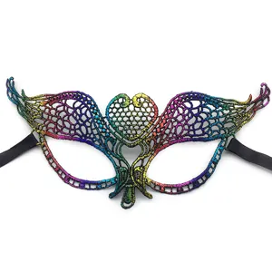 Colorful lace masquerade mask for party, festival, and Halloween costume decoration events.
