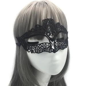 Black lace masquerade mask half face sexy eye mask for women Halloween party festival