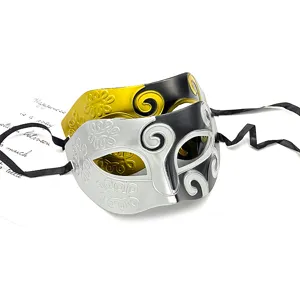 Maschera di carnevale festa Halloween argento oro mezza faccia jazz maschera per adulto