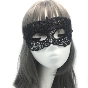 Black lace masquerade mask, sexy half face eye mask for women party Halloween holiday.