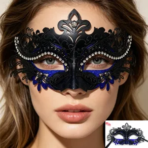 Exquisite Metall Strass Maske fur Damen Halbgesicht Party Requisiten fur Karneval Ball