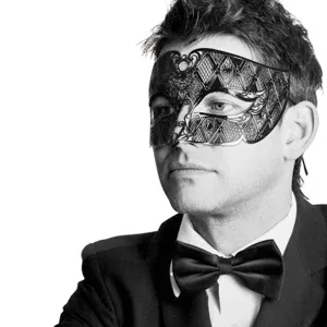 Schwarze Herren Maske Metall Augenmaske Halloween Karneval Kostümparty Maskenball.